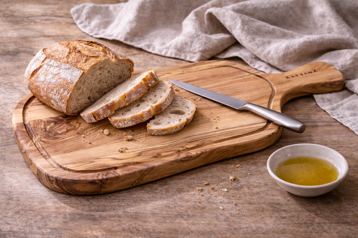 THE LEVANT BOARD — Handcrafted Olive Wood Serving & Chopping Board